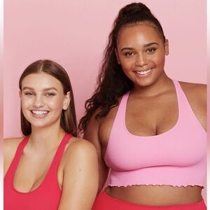 VS PINK Spiritual Gangster Loved Crop Bra Tank Size M/L